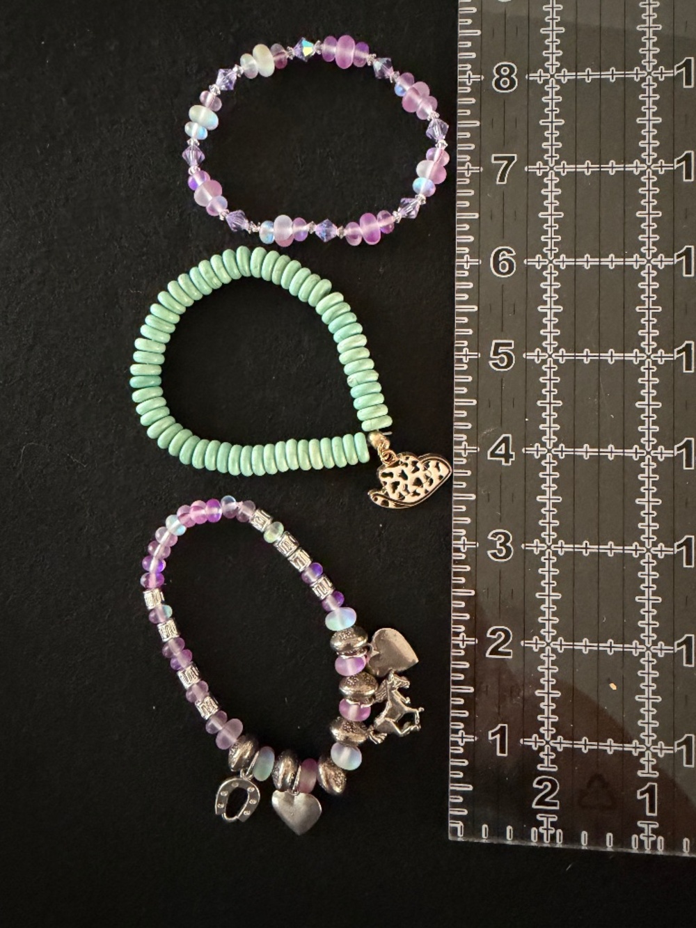 Bracelets Charm Bracelet Western Themed Set Stone And Glass Beads Enamel Charm